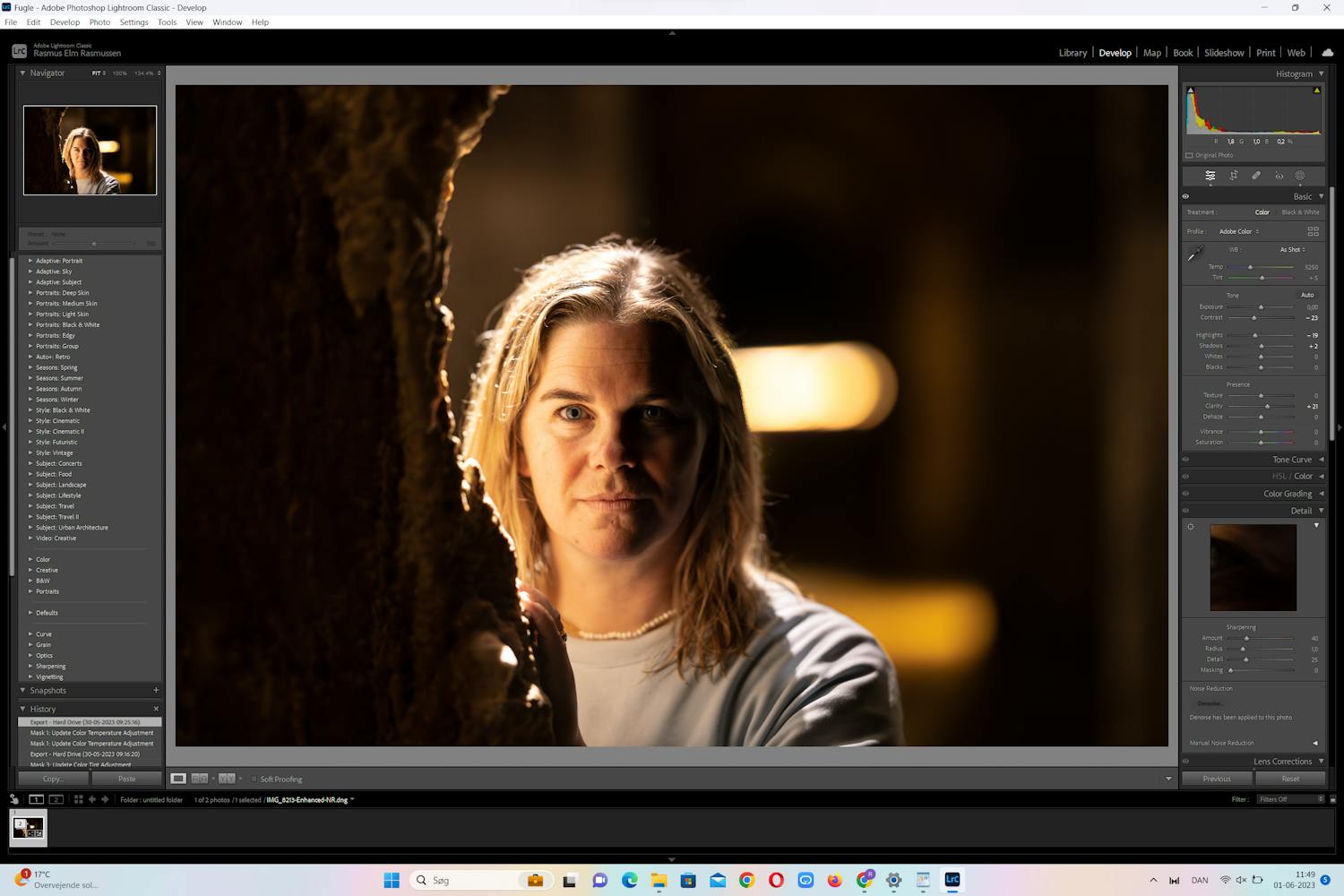 BIldbehandling i Lightroom Classic.